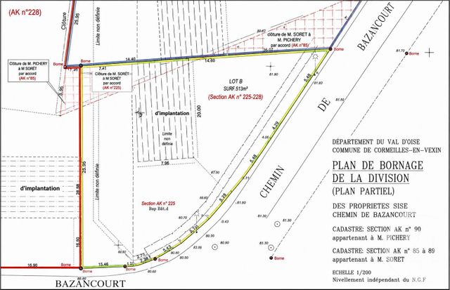 terrain à vendre - 513.0 m2 - CORMEILLES EN VEXIN - 95 - ILE-DE-FRANCE - Century 21 Osmose